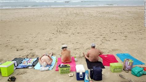 naked on a nude beach